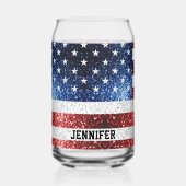 USA flag rouge blanc bleu étincelles bling Nom per (Recto)