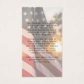 USA Flag Sympathy Funeral Photo Prayer Cards (Dos)