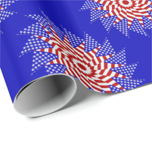 USA Flag Teabag Folding s12B-GIFT WRAPPING PAPER Cadeaupapier
