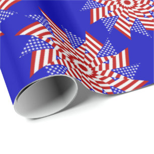 USA Flag Teabag Folding s13B-GIFT WRAPPING PAPER Cadeaupapier