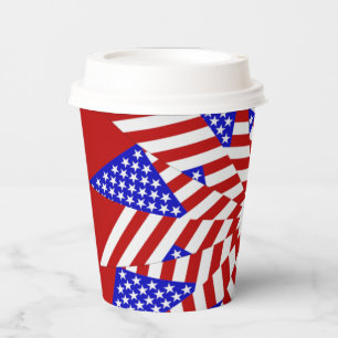 USA Flag-Teabag Folding s13r-PAPER PARTY CUPS Papieren Bekers