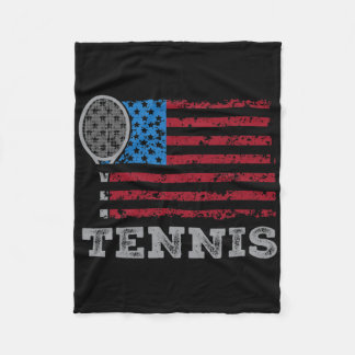 Usa Flag Tennis Mens Womens Us Tennis Lover Team S Fleece Deken