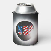 USA FLAG Totale zonsverduistering 8 april 2024 Blikjeskoeler (Blikje Achterkant)