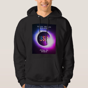 USA FLAG Totale zonsverduistering 8 april 2024 Hoodie