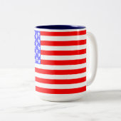 USA Flag Totally Printed Tweekleurige Koffiemok (Voorkant rechts)