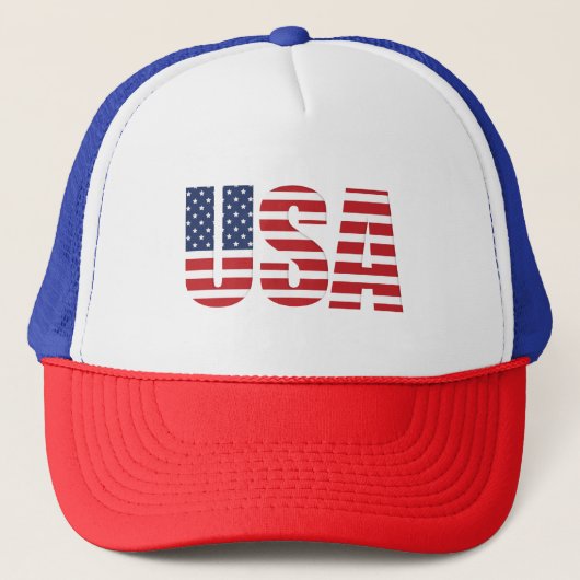 USA Flag Trucker Hat Pet (Voorkant)