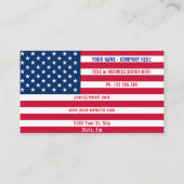 USA Flag Visitekaartje Uw eigen ontwerp (Voorkant)