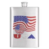USA Flag Voetbal Heupfles (Voorkant)