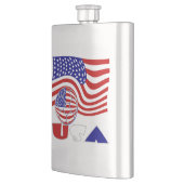 USA Flag Voetbal Heupfles (Links)