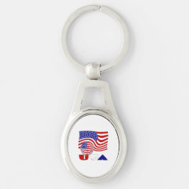 USA Flag Voetbal Sleutelhanger