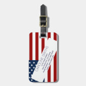 USA flag with address label Bagagelabel (Voorkant verticaal)