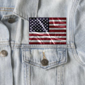 USA Flapping Flag Rood, Witte Strepen, Sterrenblau Button (Insitu)