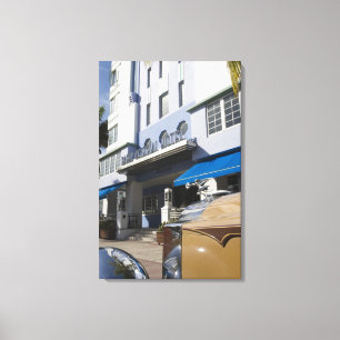 USA, Florida, Miami Beach: South Beach, Art Deco Canvas Afdruk