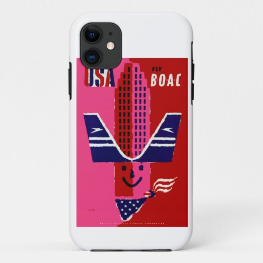 USA ~ Fly BOAC Case-Mate iPhone Case (Achterkant)