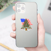 USA Forest Camouflage Kerstmis Sticker (Telefoon)