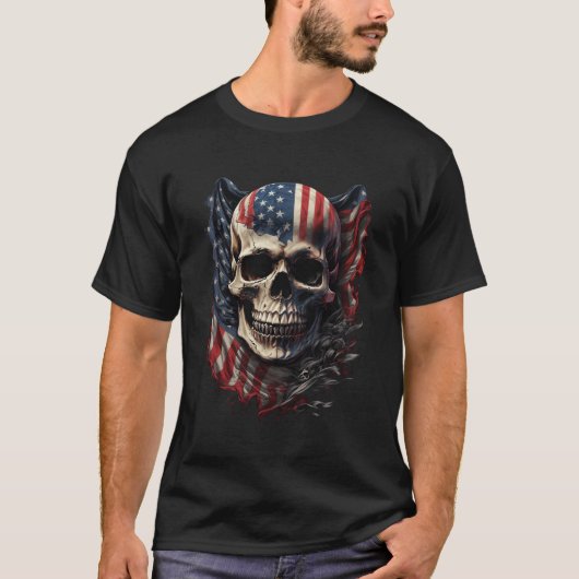 USA Gevaarvlag T-shirt (Voorkant)