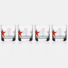 USA Glazen Drinkware Set