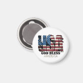 USA God Bless America Magneet (Voorkant / Achterkant)
