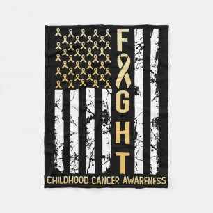 USA Gold Flag Jeugd Kanker Awareness Maand Sep Fleece Deken