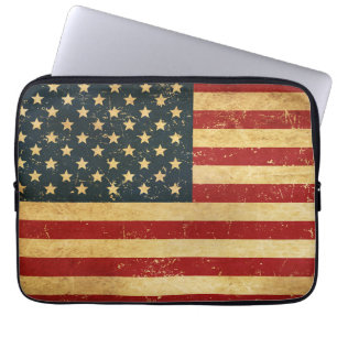 USA Grunge Flag Laptop Sleeve