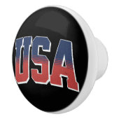 USA grunge tekst ontwerp Keramische Knop (Rechts)