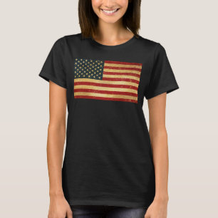 USA  Grunge Vlag Vrouwen Zwart T-shirt