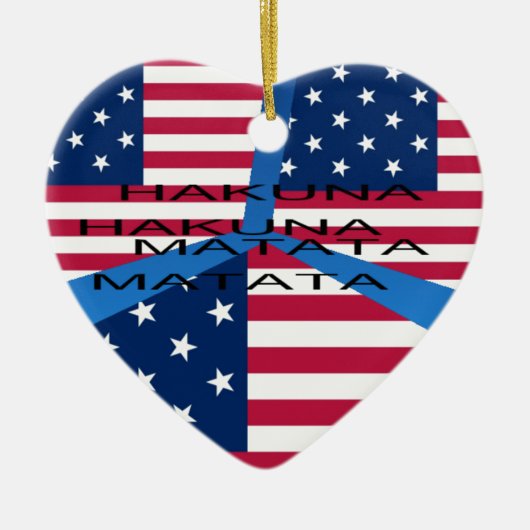 USA HAKUNA MATATA KERAMISCH ORNAMENT (Voorkant)