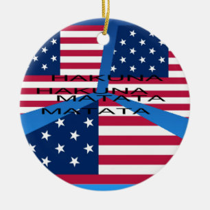 USA HAKUNA MATATA KERAMISCH ORNAMENT