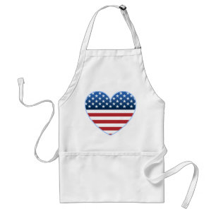 USA Heart Flag Chef's Schort