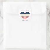 USA Heart Flag Welcome Home Stickers (Sac)