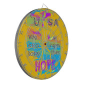 USA Hillary Hope Stronger Samen Dartbord (Voorkant Links)
