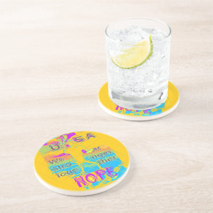 USA Hillary Hope Stronger Samen Zandsteen Onderzetter