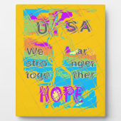 USA Hope: Kleurrijk gestructureerd ontwerp Fotoplaat (Voorkant)