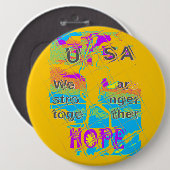 USA Hope: Kleurrijk gestructureerd ontwerp Ronde Button 6,0 Cm (Voorkant /achterkant)