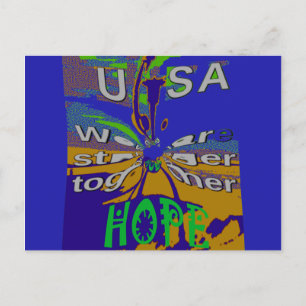 USA Hope Message Art Print Briefkaart