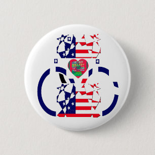 USA Hope Mooie Verbazingwekkende Nationale Vlag On Ronde Button 5,7 Cm