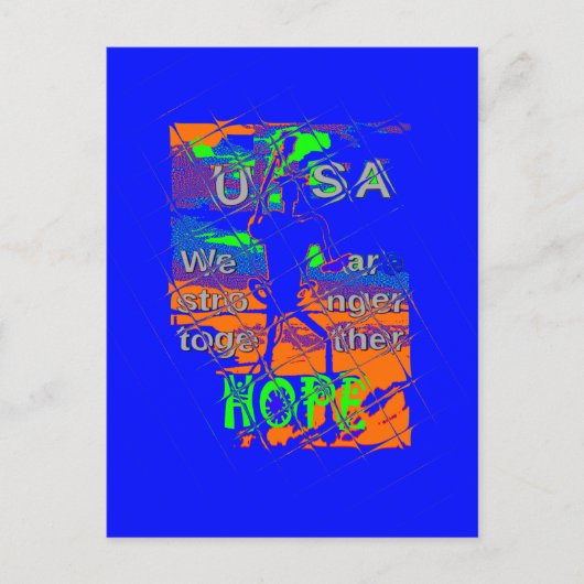 USA Hope: samen sterker patriottisch design Briefkaart (Voorkant)
