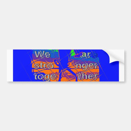 USA Hope: samen sterker patriottisch design Bumpersticker (Voorkant)
