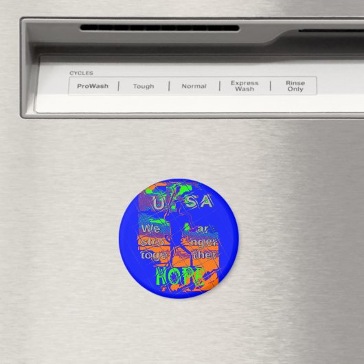 USA Hope: samen sterker patriottisch design Magneet (Insitu (Vaatwasser))