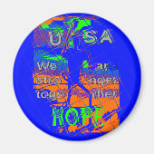 USA Hope: samen sterker patriottisch design Magneet (Voorkant)