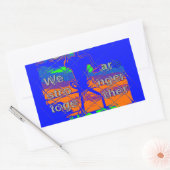 USA Hope: samen sterker patriottisch design Rechthoekige Sticker (Envelop)