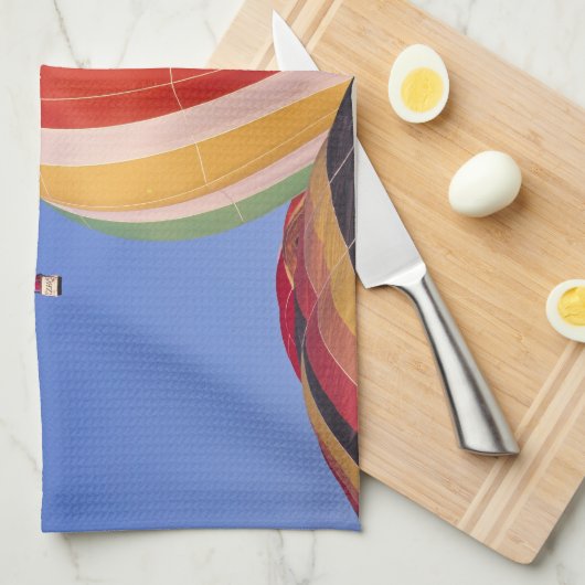 USA, Idaho, Teton Valley. Kleurrijke warme lucht Theedoek (Quarter Fold)