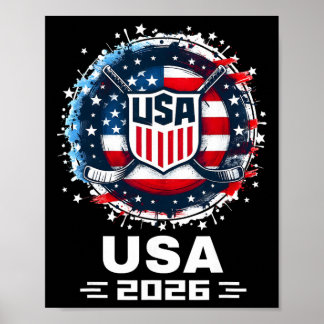 Usa IJshockey 2026 Hockey 2026 Usa 2026  Poster