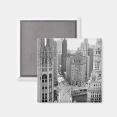 USA, IL, Chicago, Loop van Hotel Magneet (Voorkant / Achterkant)