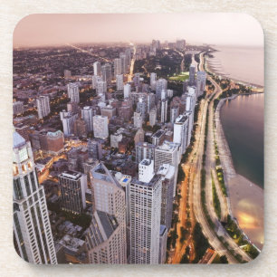 USA, Illinois, Chicago, uitzicht van het meer van  Drankjes Onderzetter