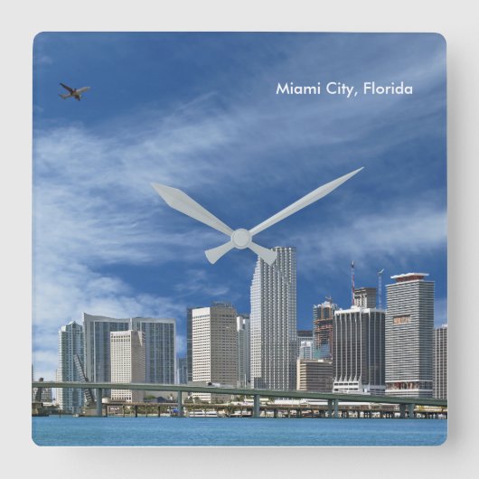 USA Image pour horloge murale Carré (Recto)