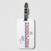 USA Independence Day Bagagelabel (Voorkant (verticaal))