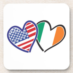 USA Ireland Heart Flags Onderzetter