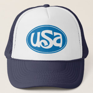 "USA" kalligrafie Trucker Pet