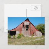 USA, Kansas, Old Red Barn Briefkaart (Voorkant / Achterkant)